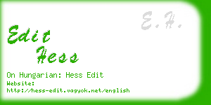 edit hess business card